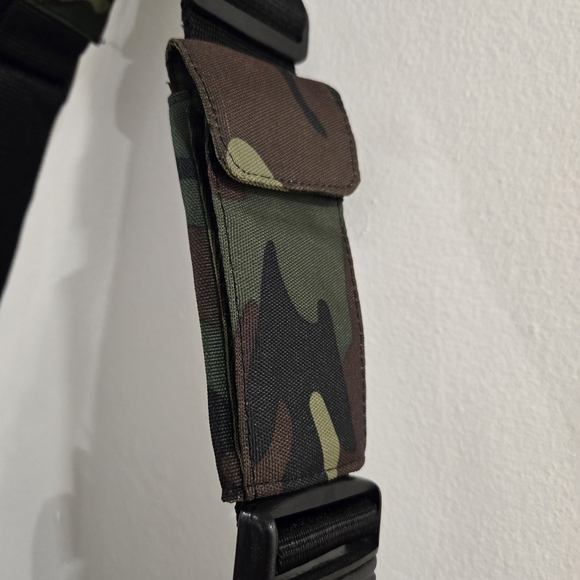 Diaper Dude Camouflage Messenger Bag Orange Zippers Adjustable Strap - Picture 3 of 9